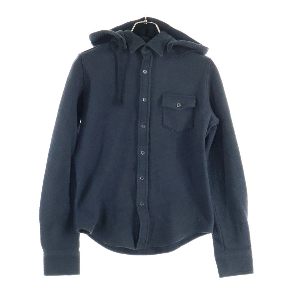 初期タグ キルティング フーディー 長袖シャツ ブラック Bランク