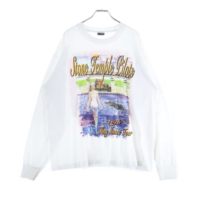 90s Stone Temple Pilots Tiny Music Tour BOOTLEG ストーンテンプル ブートレグ ロングスリーブ長袖Tシャツ ホワイト Bランク