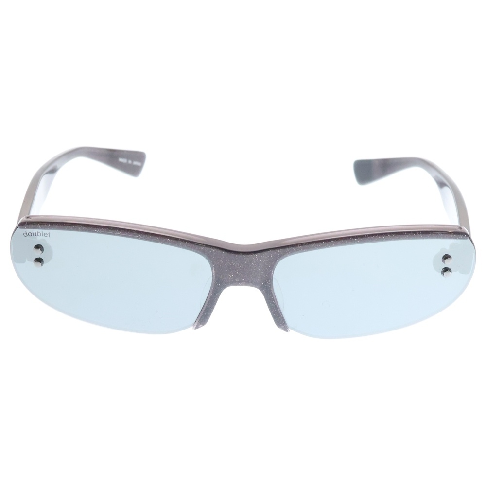 ×BLANC FLAMELESS SUNGLASSES 25SS72EW13 フレーム レス サングラス 眼鏡 グレー Aランク