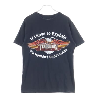 TEE EA イーグル グラフィックプリント 半袖Tシャツ カットソー ブラック Bランク