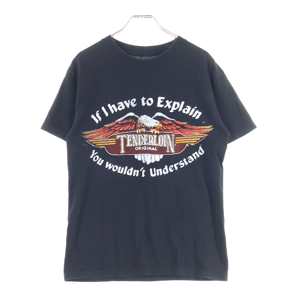 TEE EA イーグル グラフィックプリント 半袖Tシャツ カットソー ブラック Bランク