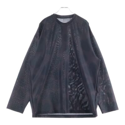 25AW HEART PRINT SPARKLING L/S T-SHIRT ハート プリント スパークリング 長袖シャツ ジャージ ブラック/ピンク 25AW60CS418 Bランク