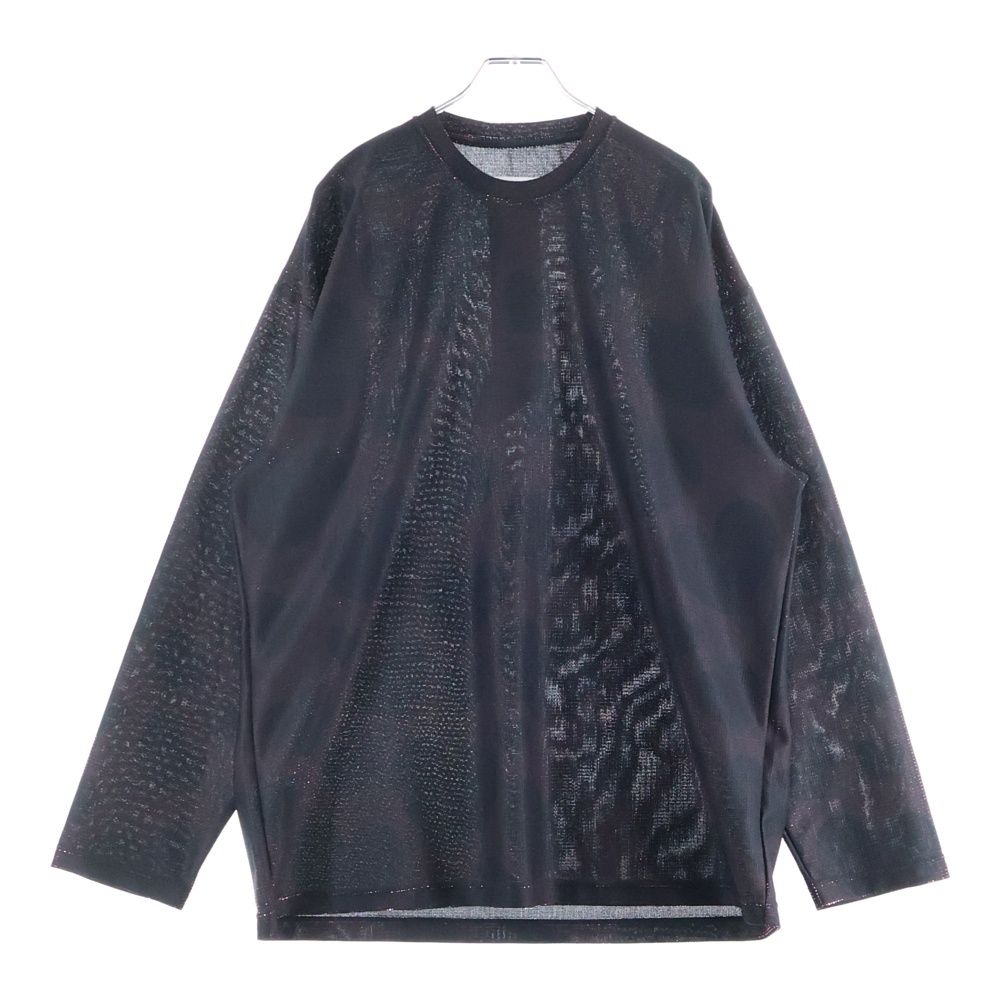 25AW HEART PRINT SPARKLING L/S T-SHIRT ハート プリント スパークリング 長袖シャツ ジャージ ブラック/ピンク 25AW60CS418 Bランク