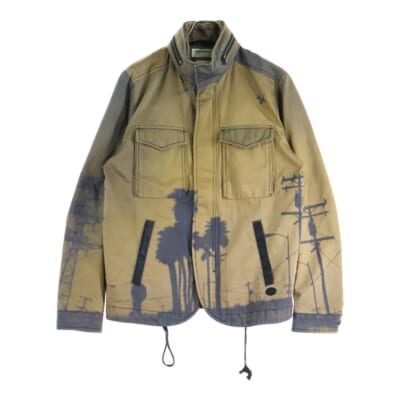 M-65 ドローコード付き パームツリー ジップアップミリタリージャケット ブルゾンジャケット カーキ 10300473 Bランク