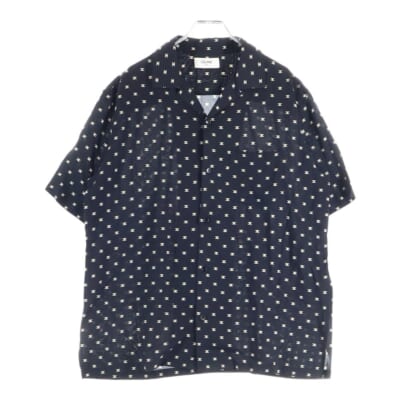 マイクロ トリオンフプリント レーヨン ボーリングシャツ 半袖シャツ ブラック 2C946387Z 12NC Aランク