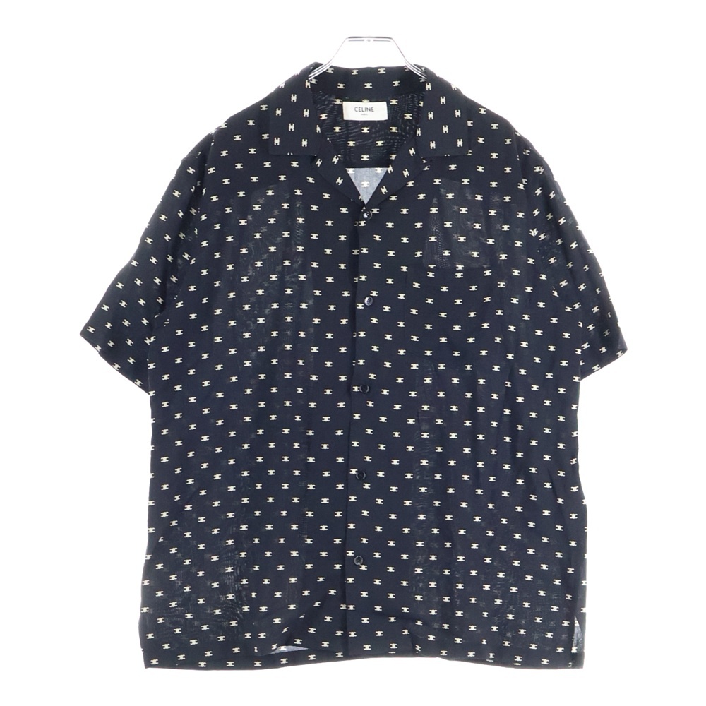 セリーヌ マイクロ トリオンフプリント レーヨン ボーリングシャツ