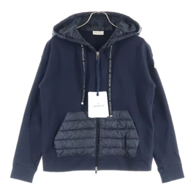 ZIP UP HOODIE ダウン切替ジップアップパーカー フーディー ネイビー F10938G50200 Bランク