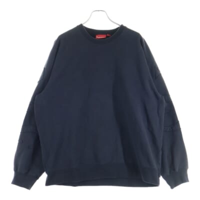 22SS Tonal Applique Crewneck トナール アップリケ クルーネックスウェットトレーナー ブラック Bランク