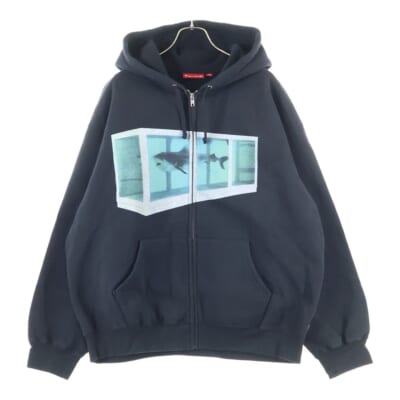 25SS Damien Hirst Zip Up Hooded Sweatshirt ダミアンハースト ジップアップ フーデッド パーカー フーディ ブラック Aランク