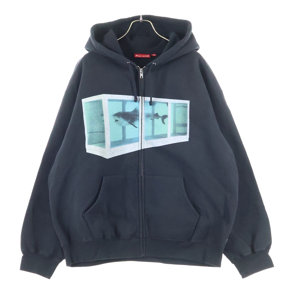 25SS Damien Hirst Zip Up Hooded Sweatshirt ダミアンハースト ジップアップ フーデッド パーカー フーディ ブラック Aランク