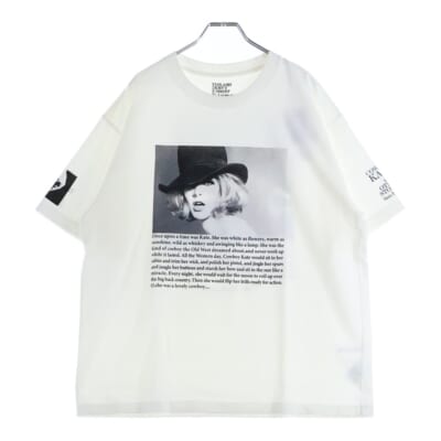 ×STIE lo Sam Haskins 25MND-STL005-00-L2 ×スティーロ サムハスキンス ケイトモス カウボーイ フォトプリント クルーネック半袖Tシャツカットソー ホワイト Sランク