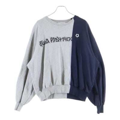 COMBO LOGO SWEATSHIRTS コンボロゴスウェットトレーナー グレー/ネイビー G012-T017 Bランク