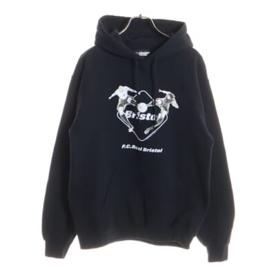 グッチ ヴィンテージ加工フーデッドプリント プルオーバーパーカー