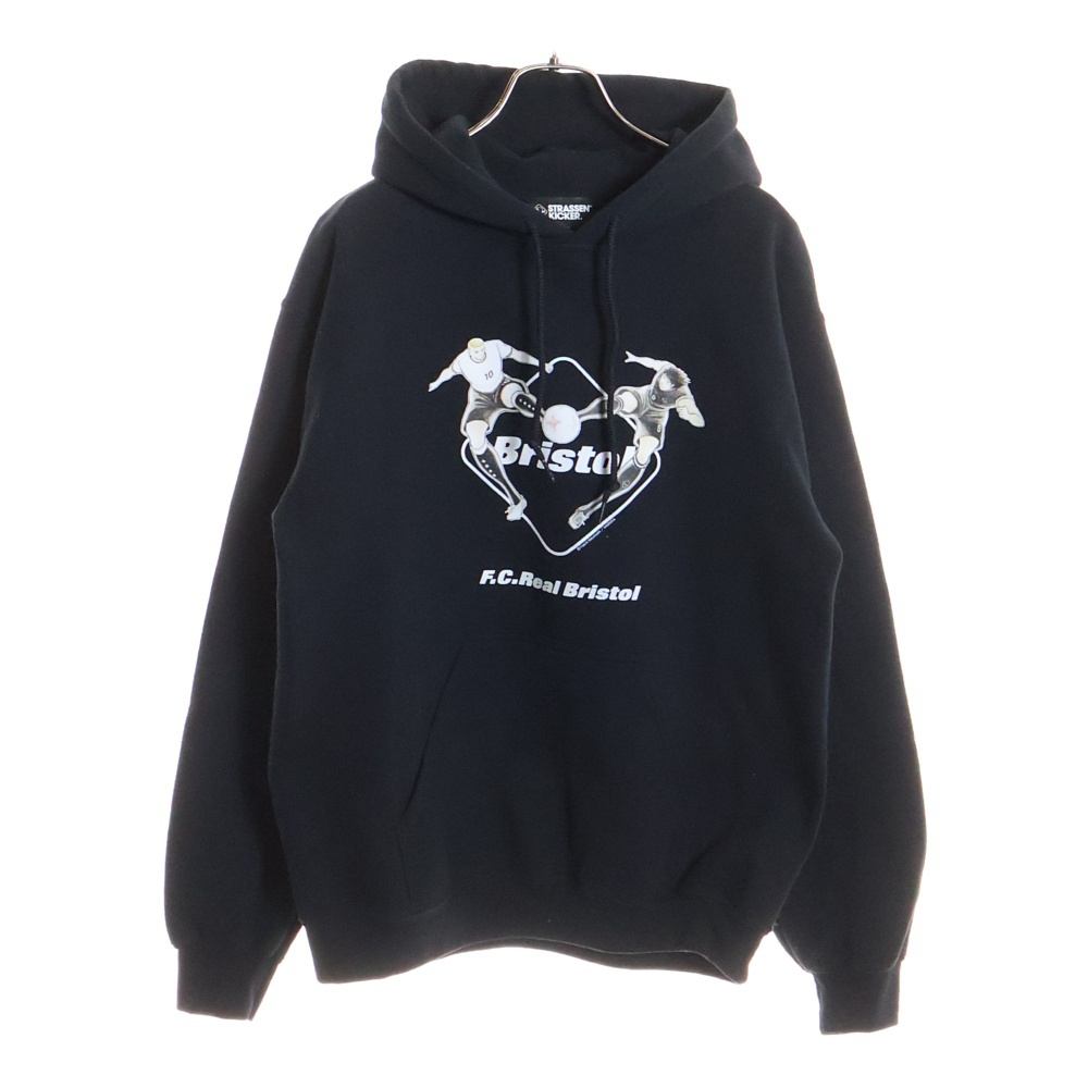 キャプテン翼プリントプルオーバースウェットパーカー フーディー ブラック FCRB-192133 Sランク