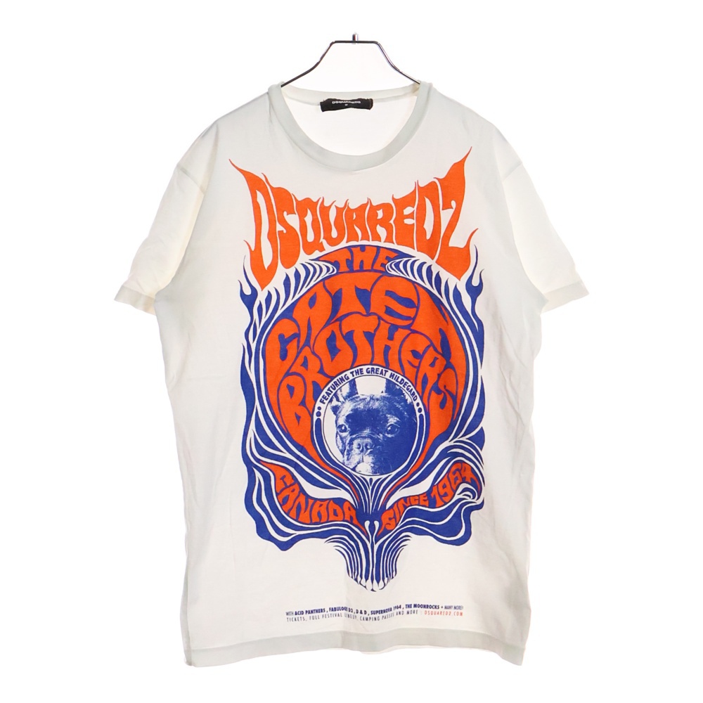 20SS Logo Crew Neck Tee S74GD0649 フロントロゴプリント クルーネック半袖Tシャツカットソー ホワイト Bランク