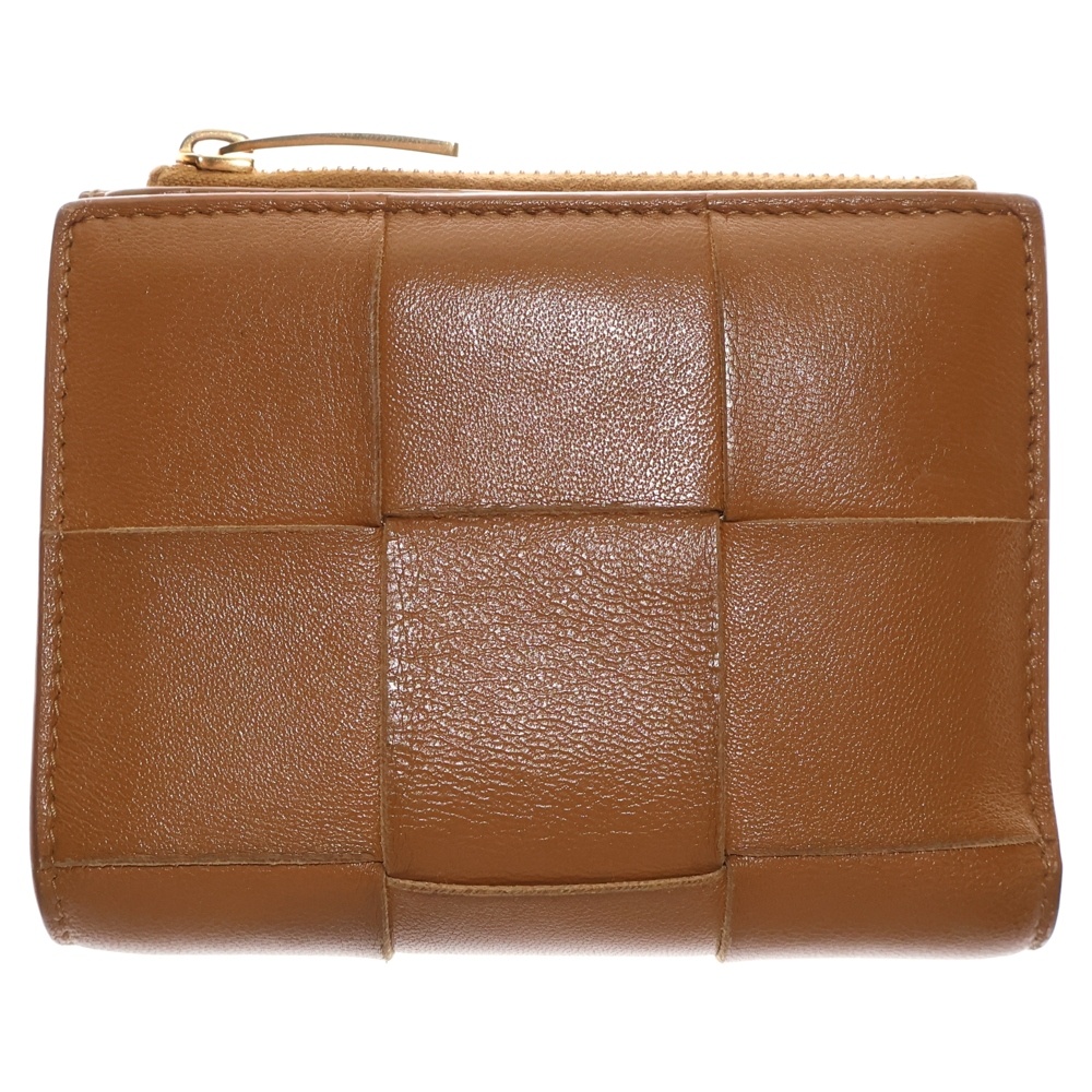 スモールカセット マキシイントレチャートレ ザーウォレット二つ折り財布 ブラウン 742698 Bランク
