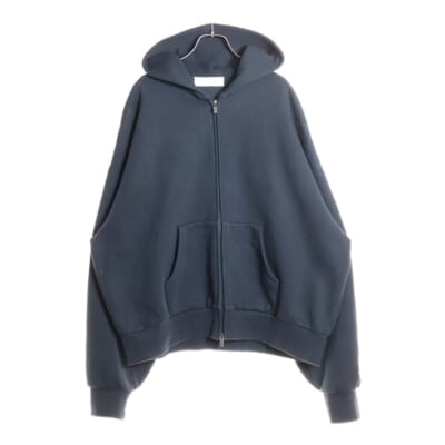 Back Rubber Logo Zip Parka バックラバーロゴジップアップパーカー フーディ ブラック Aランク