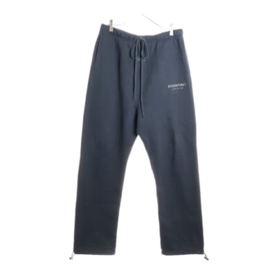 フロントラバーロゴプリント スウェットパンツ ブラック Aランク