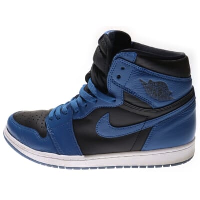 AIR JORDAN 1 RETRO HIGH OG DARK MARINA BLUE エアジョーダン1 レトロ ダークマリーナブルー ハイカットスニーカー ブラック/ブルー US10.5/28.5cm 555088-404 Bランク