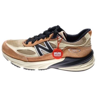 U990TO6 990V6 スウェード メッシュ ローカットスニーカー ベージュ US10/28.0cm Aランク