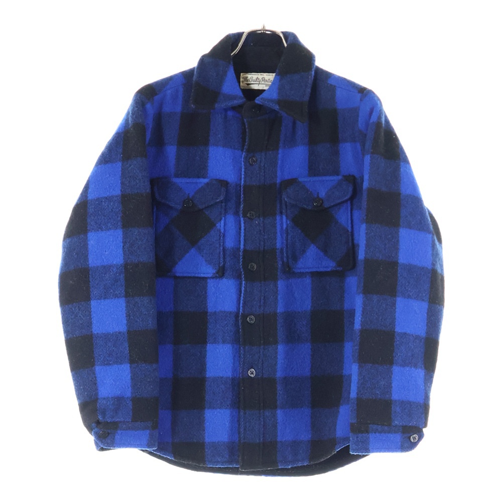 the guilty parties チェック 裏ボア ウール ワークジャケット ブルー Bランク