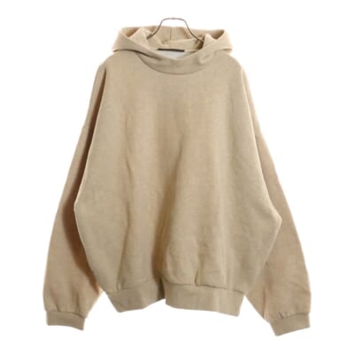 フロントロゴラバープリント プルオーバーパーカー ベージュ Bランク