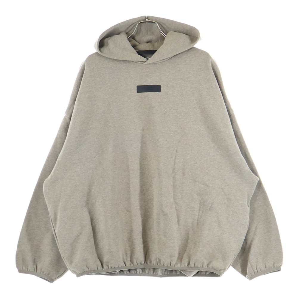 ブラックロゴプリント プルオーバーパーカー ベージュ Bランク