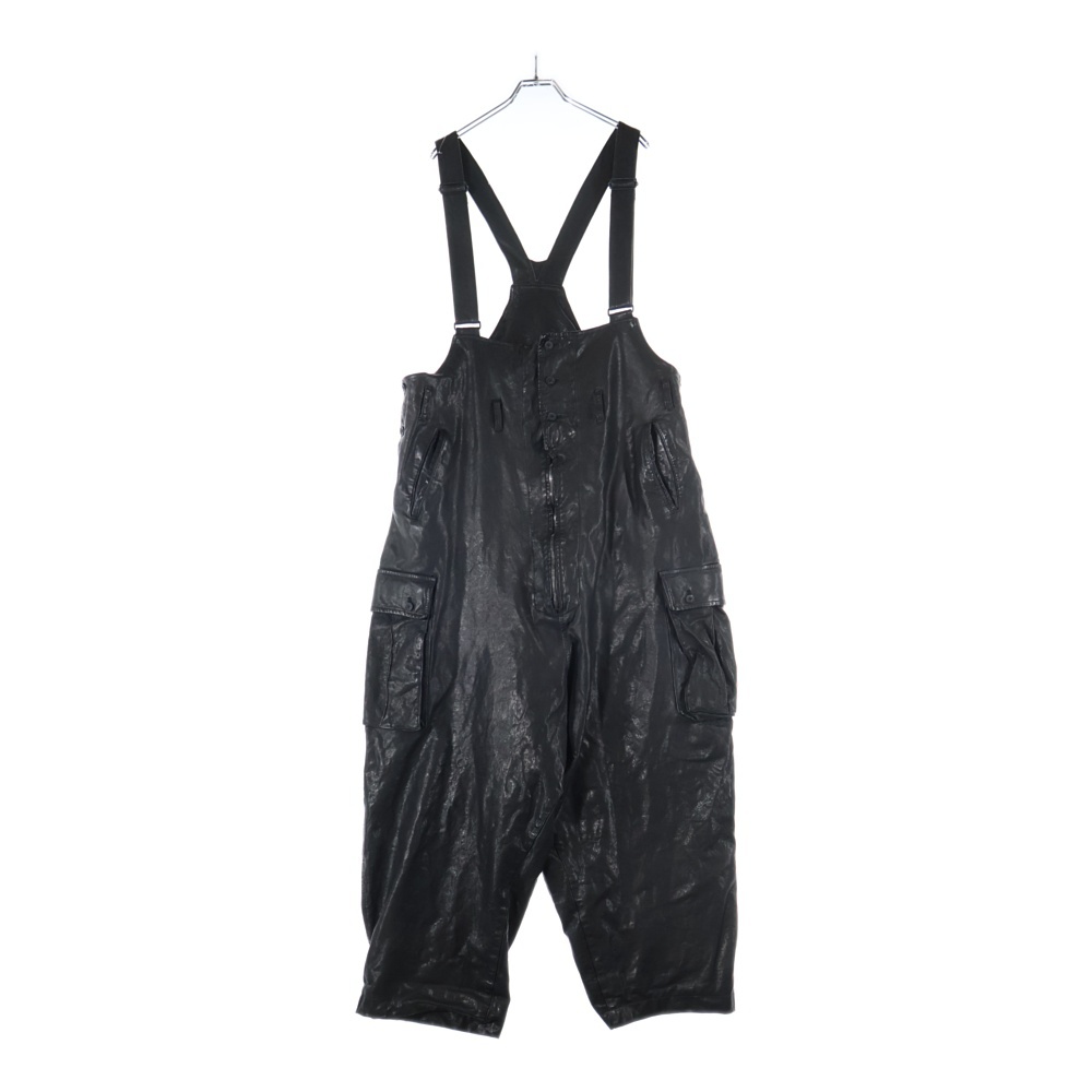 24ss ヨウジヤマモト×バックラッシュ レザー オーバーオール パンツ 24ss ヨウジヤマモト×バックラッシュ レザー オーバーオール パンツ