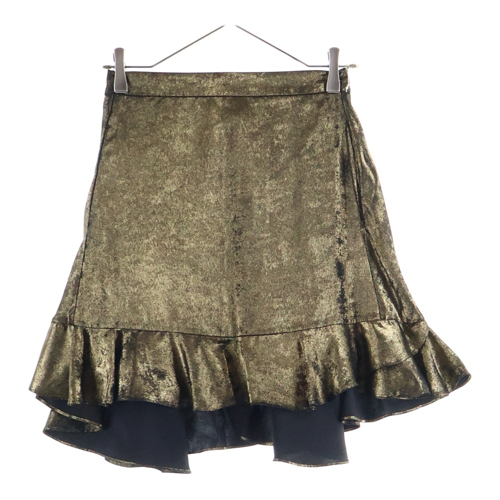 イージーウエスト マーメイドミニスカート ゴールド レディース Bランク
