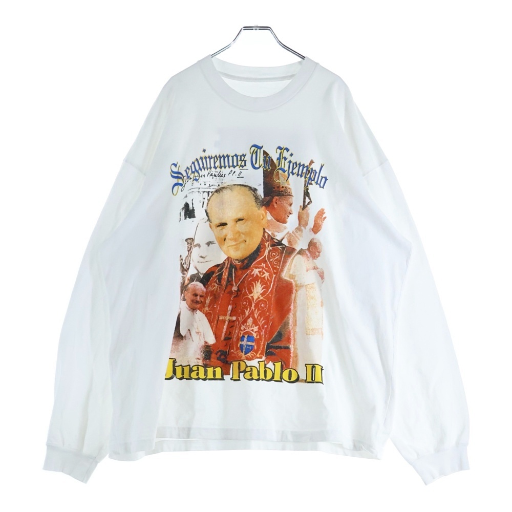 White Lives Matter Longsleeve Tee 両面プリント ロングスリーブTシャツ クルーネック長袖Tシャツ ホワイト Bランク
