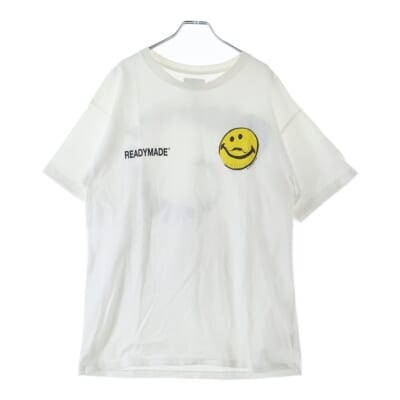 20SS S/S SMILE PRINT TEE スマイルグラフィック ロゴプリント クルーネック半袖Tシャツ カットソー RE-CO-WH-00-00-130 Bランク