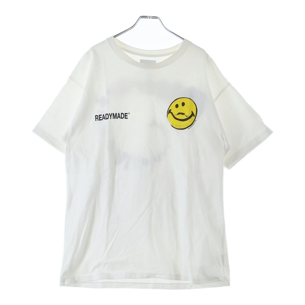 20SS S/S SMILE PRINT TEE スマイルグラフィック ロゴプリント クルーネック半袖Tシャツ カットソー RE-CO-WH-00-00-130 Bランク