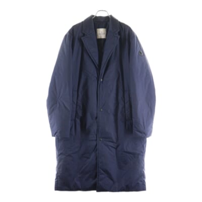 DEVOLUY GIUBBOTTO オープンカラー ダウンコート ロングコート ネイビー H20911C00020 Bランク