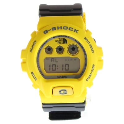 22AW ×THE NORTH FACE G-SHOCK Watch ザ ノースフェイス Gショックウォッチ 腕時計 イエロー DW-6900NS Aランク
