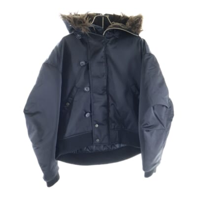 THINSULATE N-2A JACKET ファー付き フライトジャケット ダウンジャケット ブラック JIE-25W-JK02 Sランク