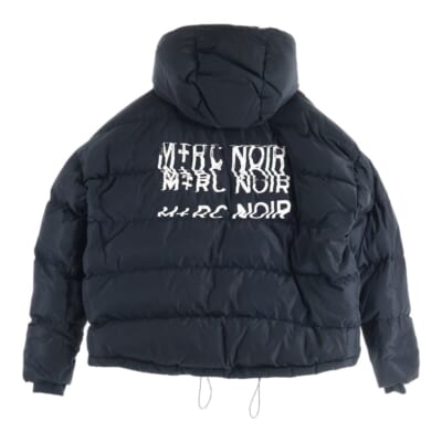 ロゴプリント ダウンジャケット アウター ブラック Aランク