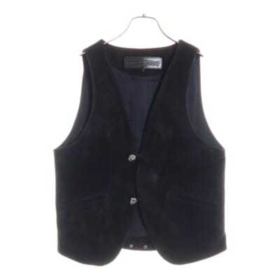 2B SUEDE VEST スエードレザー ベスト ジャケット ブラック Aランク