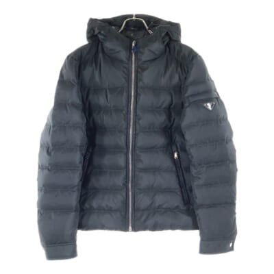 トライアングルロゴ ナイロン ダウンジャケット ブラック SGH072 R232 1060 Sランク