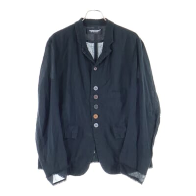 25SS ボイルローン裾レースショートジャケット テーラードジャケット ブラック UC1E4103-2 Aランク