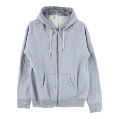 ZIP UP HOODIE ジップアップ フーディー パーカー グレー Bランク