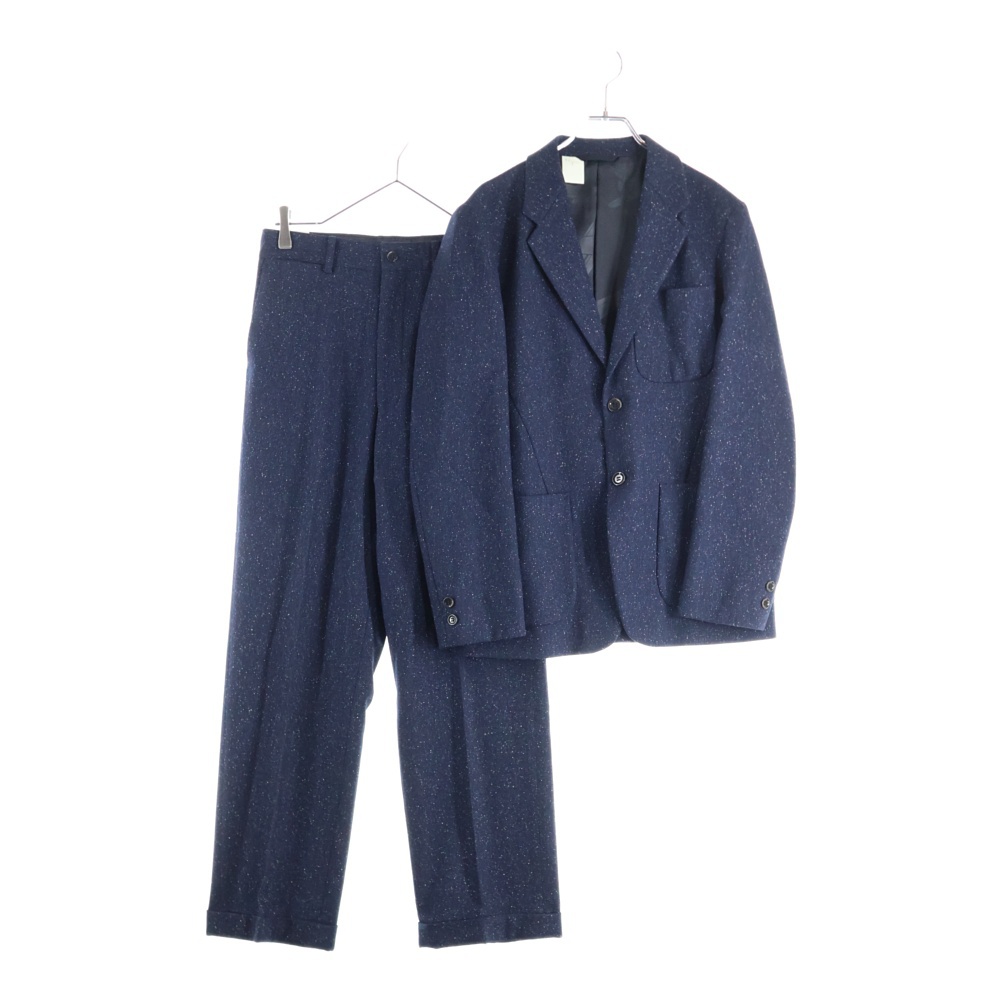ラメデザイン 2Bシングルテーラードジャケット スラックスパンツ セットアップスーツ ネイビー 132-JK02 Bランク