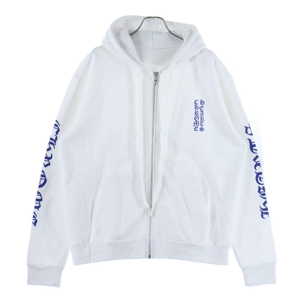 SWTSHRT HD ZIP アームロゴ ジップアップ パーカー ホワイト/ブルー Aランク