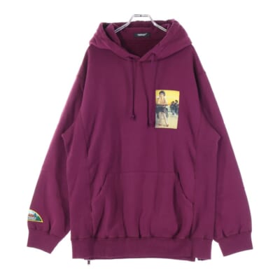 24AW バックジップデザイン プルオーバーフーディー パーカー レッド UC2D4801-2 Sランク