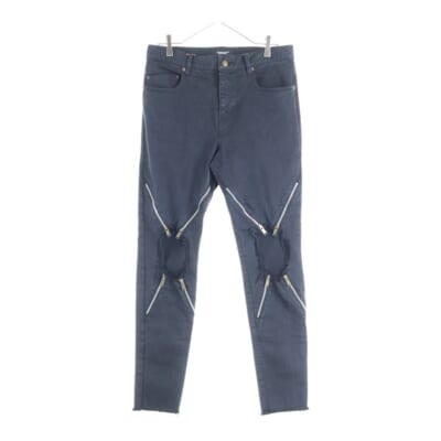 25SS Stretch Denim 4 Zips Jeans 4ジップステッチ ストレッチパンツ スキニーデニムパンツ ブラック UC1E4515-2 Sランク