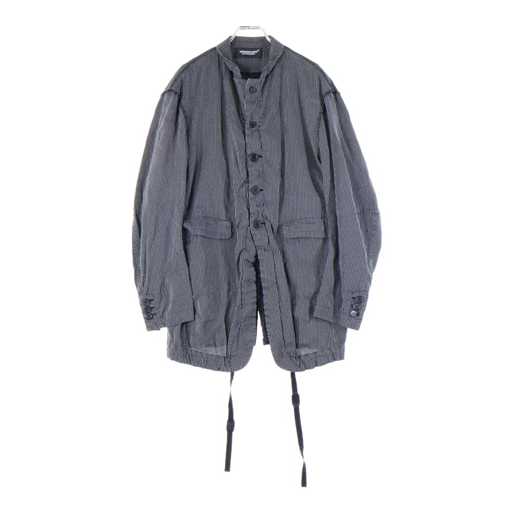 25SS ストライプ テーラードジャケット シングルテーラードジャケット ブラック/ホワイト UC1E4101-2 Aランク