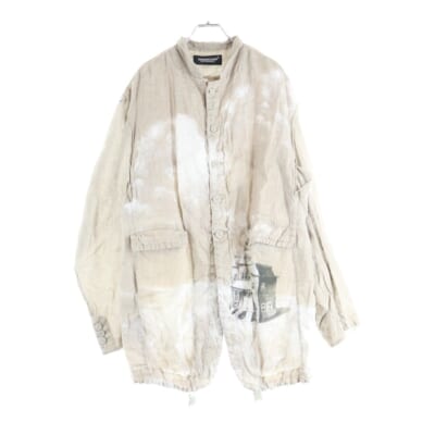 25SS PsychoHouse 総柄リネンテーラードジャケット グラフィックジャケット ベージュ UC1E4101-1 Sランク