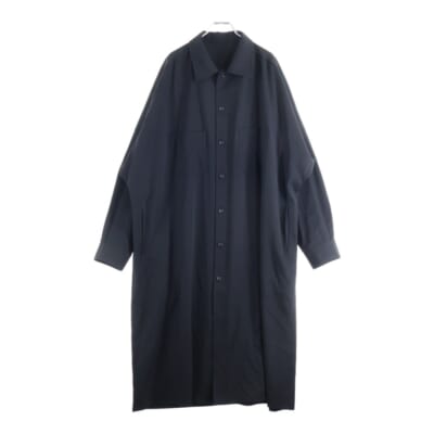 MULTI-POCKET LONG WOOL GABARDINE SHIRT マルチポケット ウール ロング長袖シャツ ブラック HJ-B01-100 Bランク