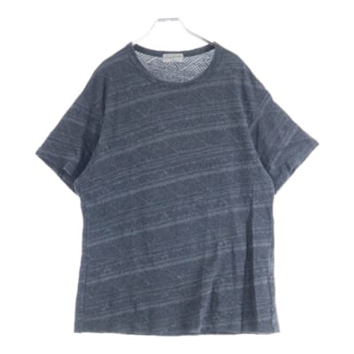 21AW ロゴ刺繍 半袖Tシャツ カットソー グレー HX-T82-557 Bランク