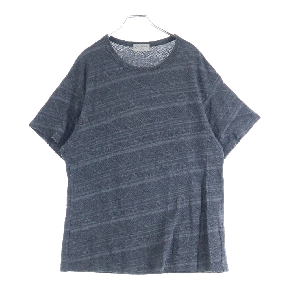 21AW ロゴ刺繍 半袖Tシャツ カットソー グレー HX-T82-557 Bランク