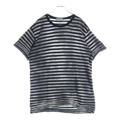 21AW ボーダー半袖Tシャツ カットソー グレー/ブラック HX-T31-068 Bランク